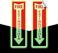 Fire Extinguisher Stickers, 2 Pack 4" X 12" Vinyl Fire Extinguisher Sign Self Adhesive Reflective,Easy to Apply and Stick,Weatherproof, UV Protected,Indoor Outdoor use,Glow in the Dark