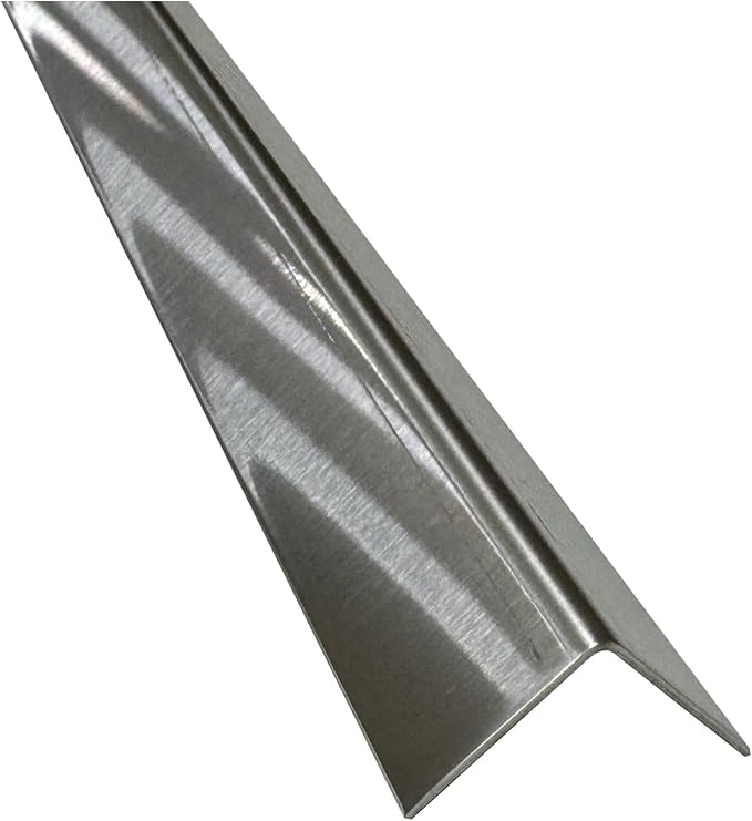 Brushed 304 Stainless Steel Corner Guards, 48" Wall Protectors, 20ga & 16ga, Available in 1/2" to 4", Multi-Pack Options (1, 2, 5, or 10) (1, 1 1/4 x 1 1/4, 16ga, No Hug Edges)