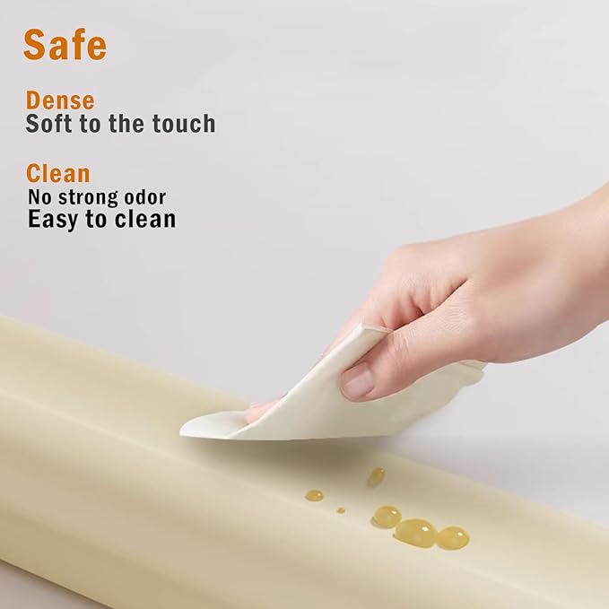 Foam Table Edge and Corner Guards for Baby,(6.5ft Edge 4Corners),Baby Proofing Soft Corner Protectors,Furniture and Tables Child Baby Proof Bumpers, Pre-Taped Corner Cushions (Grey)