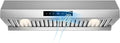 30 inch Range Hood Under Cabinet 1200 CFM with 4-Speed Gesture Sensing & Touch Control, Stainless Steel Kitchen Stove Vent Hoods with 2 LED Lights, Time Setting, Dishwasher-Safe Baffle Filters