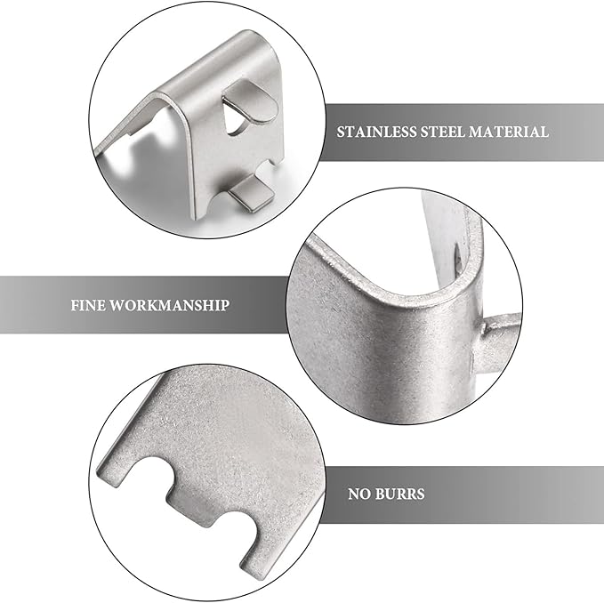 Hotop 64 Pieces 920158 Refrigerator Shelf Clips Freezer Cooler Shelf Support Commercial Replacement Rack Clips Buckles for Fridge Parts