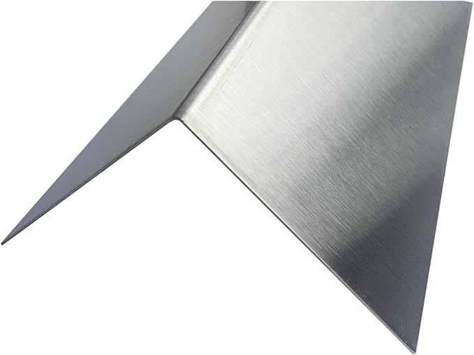 Brushed 304 Stainless Steel Corner Guards, 48" Wall Protectors, 20ga & 16ga, Available in 1/2" to 4", Multi-Pack Options (1, 2, 5, or 10) (5, 4 x 4, 20ga, No Hug Edges)