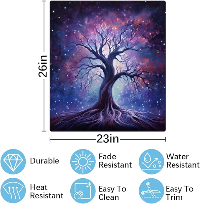 Dishwasher Magnet Cover Starry Sky Galaxy Tree Refrigerator Covers Magnetic Sheet Sticker Farmhouse Kitchen Decorative Home Cabinet Decals Appliances Stickers, 23x26 inch