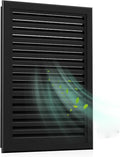 16" X 20" Gable Vent Aluminum Gable Vents for Houses Attic Vent Shed Vents Cover Exterior with Screen Mesh Alloy Wall Vent Ventilation for Home Garage Attic Ceiling - Vent Opening: 14" x 18" Black