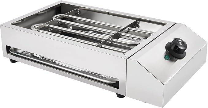 Electric Grill, 1800W Commercial Electric Countertop BBQ Grill with Adjustable Temperature Range & Practical Tray, Portable Non-Stick Barbecue Griddle Rack for Indoor Outdoor Picnic