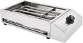 Electric Grill, 1800W Commercial Electric Countertop BBQ Grill with Adjustable Temperature Range & Practical Tray, Portable Non-Stick Barbecue Griddle Rack for Indoor Outdoor Picnic