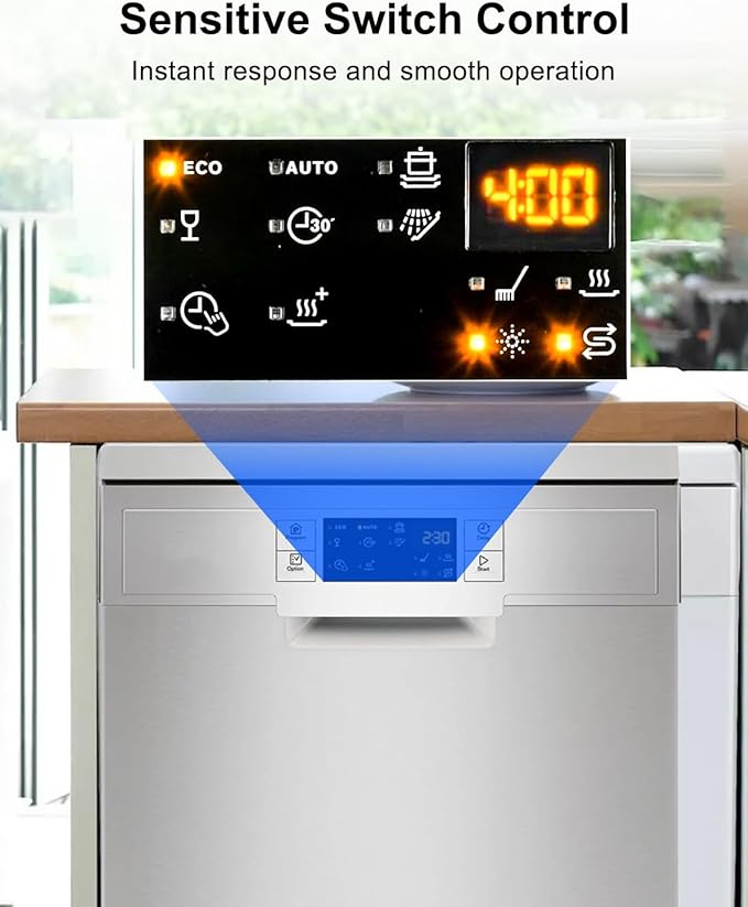 5304518467 Dishwasher User Interface Control Button Assembly Fit for Electrolux Frigidaire, Easy Operation Dishwasher Control Panel, Durable Dishwasher Switch Assembly