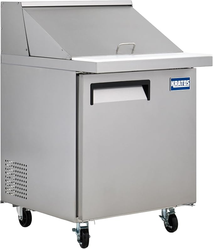 Kratos Commercial Refrigerator, Mega Top Sandwich and Salad Prep Table, 9 pan, 28" W (67K-034)