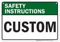 Custom Safety Instructions Sign, Ansi Sign, Osha Compliant, 7x10 Inches, Rust Free .040 Aluminum, Fade Resistant, Made in USA by My Sign Center