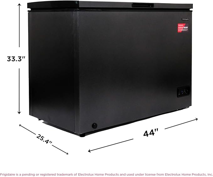 Frigidaire Chest Deep Freezer, 10 Cu. Ft. Capacity, Granita Rugged Design-Adjustable Thermostat-Removable Vinyl Coated Wire Basket-Easy Defrost Drain