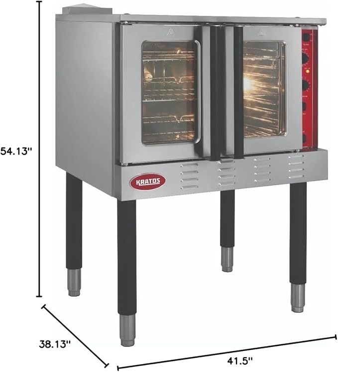 Kratos Commercial Electric Convection Oven, Full Size Free Standing Convection Oven for Restaurants, 1 Phase, 240V (29Y-057)
