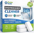 Dishwasher Cleaner and Deodorizer XL Tablets – Heavy-Duty Descaler & Odor Remover for Hard Water, Removes Spots & Residue, Enhance Drying & Shine, 12 Pack (1 Year Supply)