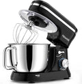 HOWORK Electric Stand Mixer,10+p Speeds Kitchen Mixer With 6.5QT Stainless Steel Bowl,Dough Hook, Wire Whip & Beater,for Most Home Cooks(Black)