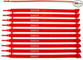 100 Plastic Security Seals - Numbered Tamper Seals for Trucks, Trailers, and Containers (Red)