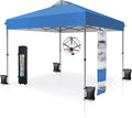 MFSTUDIO 10x10 Pop up Canopy Tent, Gazebo Shelter Sun Shade Canopies One Push Setup Portable Popup Easy Set up Tents with Vented Top,Storage,4 Sandbags,for Beach,Parties,Camping