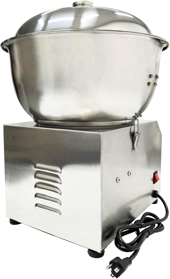 8KG/18LB Commercial Dough Mixer, 110V Electric Dough Kneading Machine with Removable Stainless Steel Bowl, 30-Min Timer & Bidirectional Mixing for Baking Bread, Pizza, Pasta