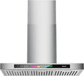 BRANO 30 Inch Wall Mount Range Hood 900 CFM with Voice/Gesture/Touch Control, Stainless Steel Ducted Kitchen Hood Vent with 4 Speed Exhaust Fan, Memory Mode, Adjustable Lights