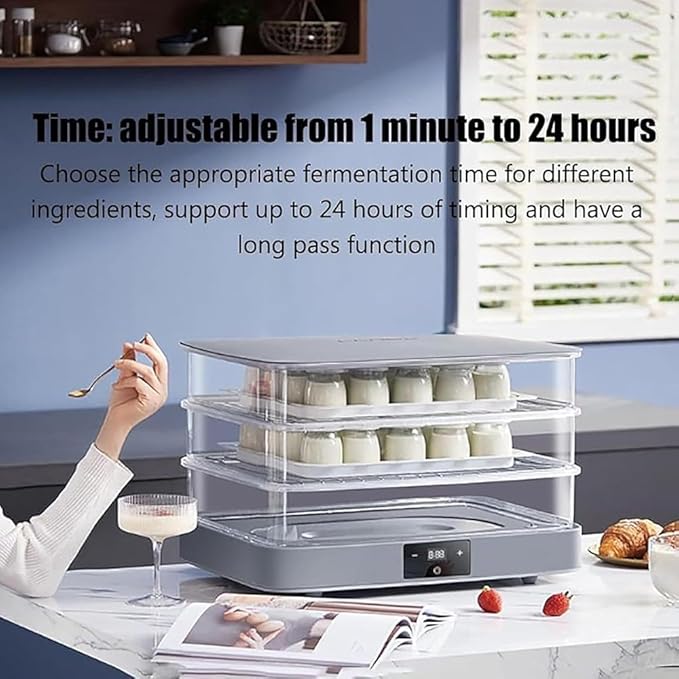 40L Electric Dough Proofer Machine – Home Bread Proofing Box with Adjustable Temperature, Timing & Humidity Control for Even Fermentation