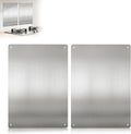 Stainless Steel Stove Backsplash Wall Guard - Heat Resistant Splatter Shield for Kitchen Wall, Oil-Proof for Gas/Electric Stoves, Easy Install with Pre-Drilled Holes (Brushed Silver)