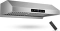 30" Under Cabinet Range Hood- 1200CFM Ultra Powerful Stainless Steel Ducted Vent Hood with 4 Speeds,Smart Touch Panel, 3W LED Lights, Quiet Kitchen Exhaust Hood,17S-E30