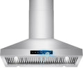 48 inch Range Hood Wall Mount, 1500 CFM with 4-Speed Gesture Sensing & Touch Control, Stainless Steel Ducted Kitchen Stove Vent Hoods with 4 LED Lights, Time Setting, Dishwasher-Safe Baffle Filters
