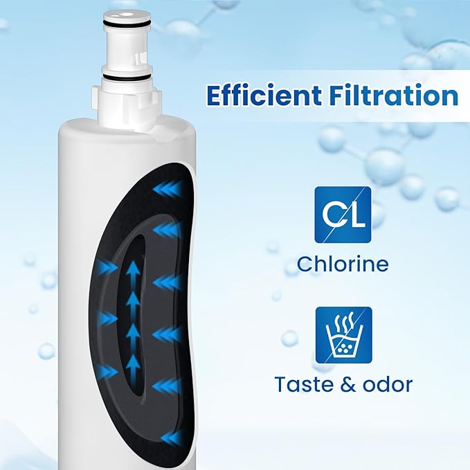 GOLDEN ICEPURE 4396508 Refrigerator Water Filter Replacement for EveryDrop Filter 5, EDR5RXD1, 4392857, 4396510, Clch100, 46-9010, NLC240V, 8212491, WF285 3PACK