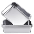 3 Pack Stainless Steel Commercial Bus Tubs Food Grade Meat Processing Tubs Lug Wash Basin Tote Box for Dishwashing, Kitchen, Restaurant, Utility (13 L)