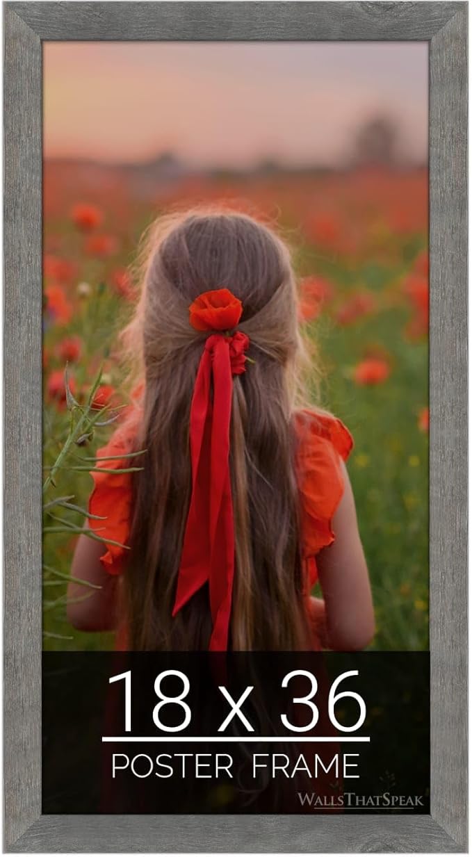 wallsthatspeak 18x36 American Barn Picture Frame for Puzzles Posters Photos or Artwork