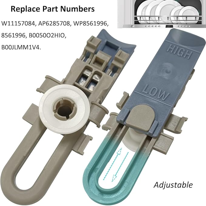 WP8561996 Dishwasher Upper Rack Wheel Adjuster, Replace W10889280 8561996 B0050O2HIO B00JLMM1V4, Replacement for Whirlpool, Maytag, KitchenAid, Magic Chef (4 Pack)