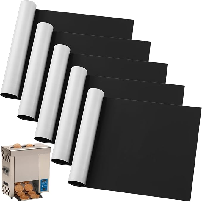 5 Pack 33''x12.25'' PTFE Release Sheets Non Stick Toaster Release Sheet PTFE Liner Compatible with Antunes Roundup VCT 25, 50, 1000, 2000 Series Toaster Replaces 7001167, 7000250 for Bread