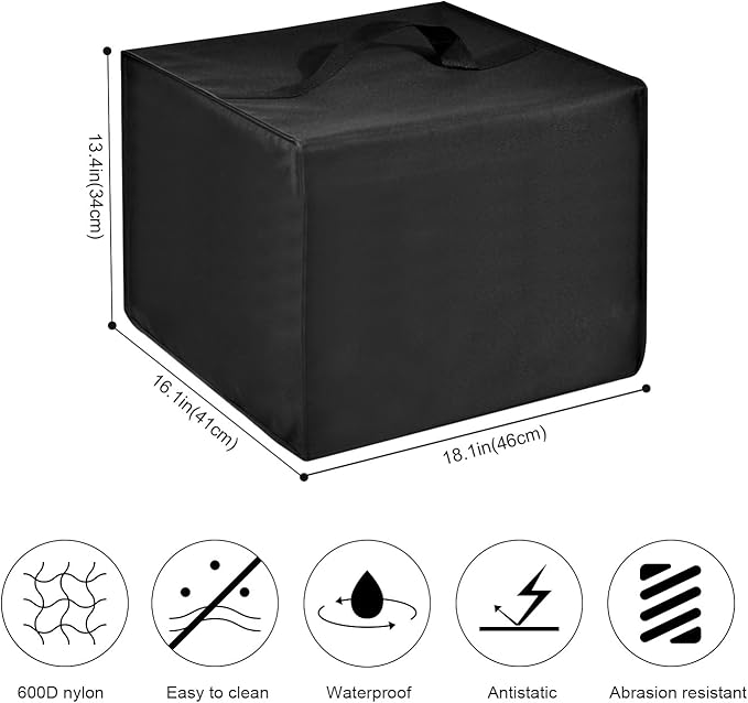 Air Fryer Toaster Oven Dust Cover Compatible with Ninja French Door Premier Air Fryer FO101,Heat-Resistant Waterproof Dust-proof Nylon Cover Case Protections for Convection Toaster Oven (Black)