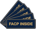 Signs ByLITA Standard FACP Inside Sign | Fire Safety Signage (Navy Blue/Gold) - Medium 5 Pack