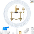 Ice Maker Water Line Kit - Food Grade Refrigerator/Fridge Water Line Kit,25FT 1/4In O.D.Water Line with Self Piercing Valve and Quick Fittings, for Adding a branch waterway to Refrigerator/Ice Maker