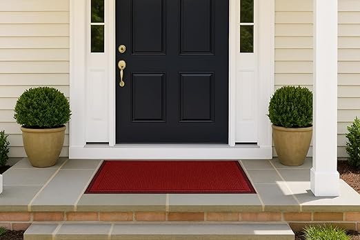 Guardian WaterGuard Indoor/Outdoor Wiper Scraper Floor Mat, Rubber/Nylon, 2'x3', Red