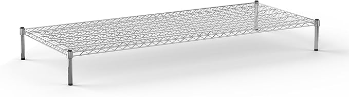 30''W x 72''L x 8''H Chrome Plated Wire Dunnage Rack | Off The Floor Storage