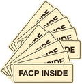 Signs ByLITA Standard FACP Inside Sign | Fire Safety Signage (Ivory/Dark Brown) - Large 10 Pack