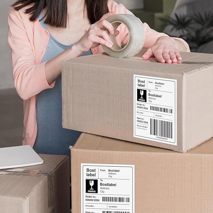 8.5"x5.5" Half Sheet Shipping Labels for Laser & Inkjet Printers, 500 Sheets 1000 Pcs Half Page Labels, Self Adhesive Mailing Address Stickers