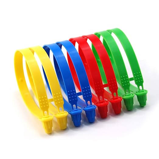 Leadseals(R) 500 Blue Tite-Lock Plastic Tractor Truck Door Seal Tamper Evident Security Tags Numbered Safty Disposable Locks for Trailer Logistics Shipping Transport
