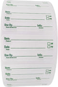 2x1 Dissolvable Food Labels, 250 Label Stickers, Bottle Labels for Storage Bins, Sticker Labels for Food containers, (250, Green)