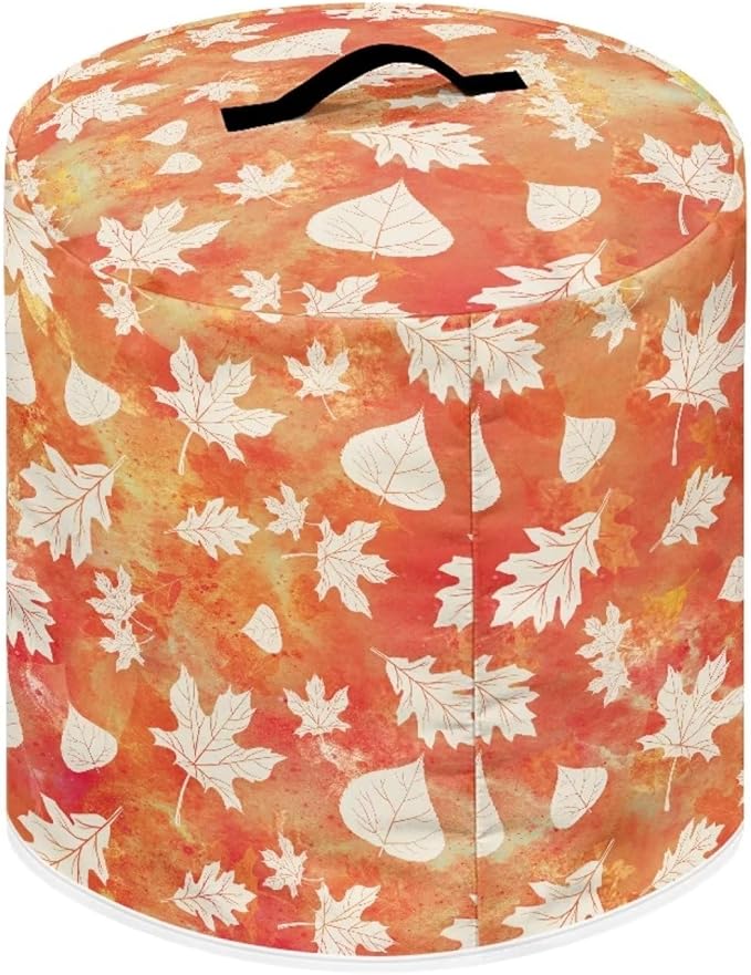 Insulated Pressure Cooker Appliance Cover, Also Fit for Rice Cooker, Air Fryer and Crock Pot, 3 Quart Dust Cover with Pocket for Spoon/Cooking Utensils/Recipes, Washable, Maple Leaf Tie Dye