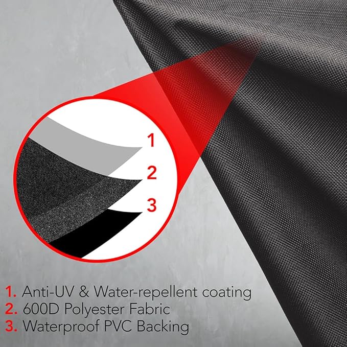 Heavy Duty BBQ Grill Cover for Outdoor Grill, 64 Inch – Waterproof, Weather Resistant, UV & Fade Resistant with Adjustable Straps – Gas Grill Cover for Weber, Charbroil, etc. Charcoal