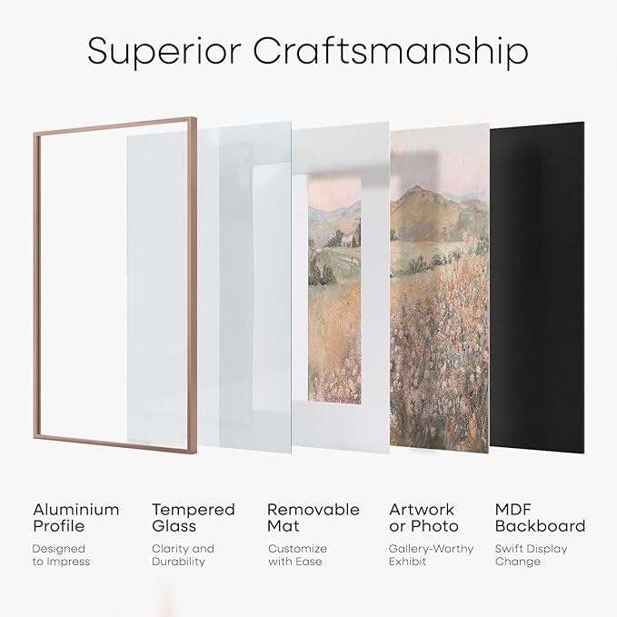 Homeforia A4 Picture Frame Mocha, High End Metal 8.3 x 11.7 Frames for Wall, A4 Photo Frame with Mat for A5 inch Print, 8.25 by 11.75 Mocha Poster Frames, 8.3x11.7 Frame with Glass, Wall Kit, Set of 2