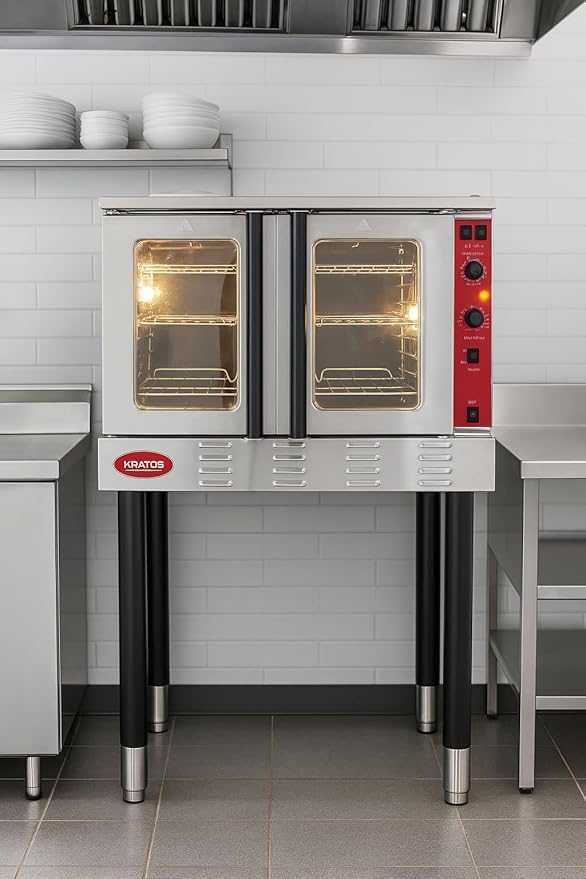 Kratos Commercial Electric Convection Oven, Full Size Free Standing Convection Oven for Restaurants, 3 Phase, 240V (29Y-061)