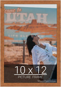 wallsthatspeak 10x12 Light Walnut Rustic Pine Picture Frame for Puzzles Posters Photos or Artwork