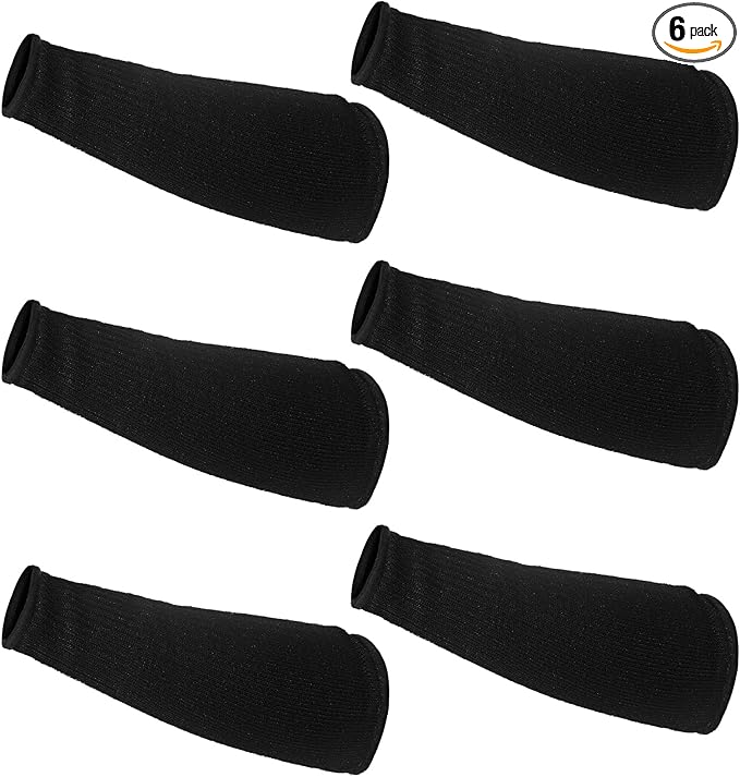 Sintege 3 Pairs Arm Protectors for Thin Skin and Bruising Cut Resistant Forearm Sleeve Level 5 Arm Burn Protection Sleeve (Black,9.8 Inch)