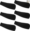 Sintege 3 Pairs Arm Protectors for Thin Skin and Bruising Cut Resistant Forearm Sleeve Level 5 Arm Burn Protection Sleeve (Black,9.8 Inch)