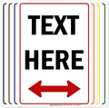 Custom Arrow,Custom Directional Sign, Two Way Arrow,7x10 Inches, 55 mil thick HDPE (high density polyethylene) Made in USA by My Sign Center