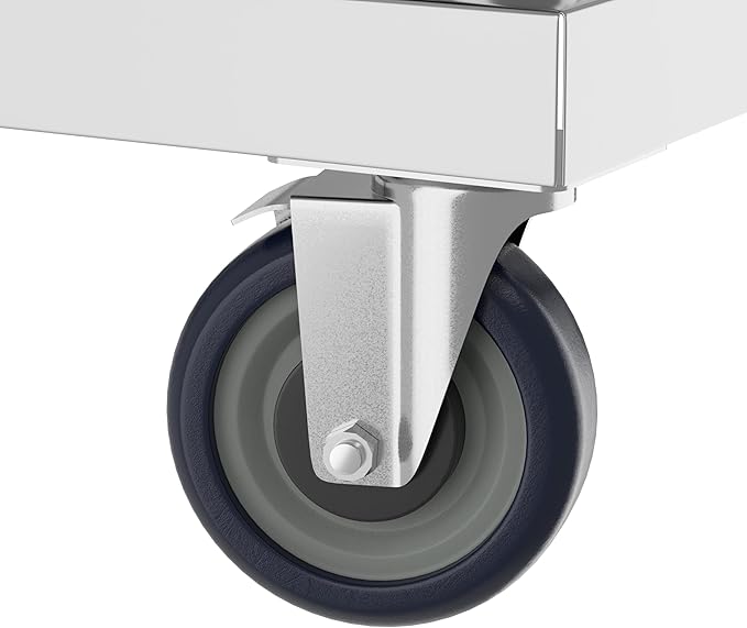 60 in. Commercial Mobile Outdoor Propane Gas Grill, ETL Listed in Stainless-Steel (KM-CGM-60)