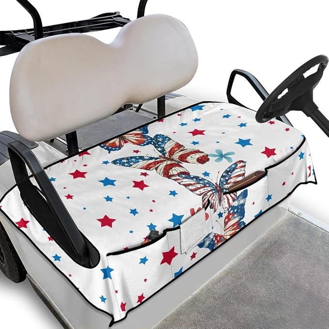 Golf Cart Seat Cover Cushion with Comfortable Microfiber Fabric and Secure Fit for Long Outdoor Rides