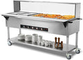 VEVOR 5-Pan Commercial Food Warmer, 5 x 20.6QT Electric Steam Table, 3750W Professional Buffet Catering Food Warmer with Acrylic Sneeze Guard, Food Grade Stainless Steel Server for Party Restaurant